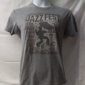 2016 Jazz Fest New Orleans Louisiana TShirt Shirt Gray Size Small EUC Music. Mea